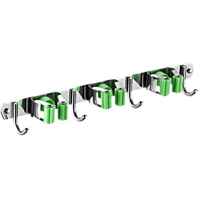 OEM Porta Scopa Da Parete, Porta Scopa Da Parete In Acciaio Inox, Porta Mocio Con 3 Clip E 4 Ganci Per Cucina, Giardino, Balcone, Garage OEM Porta Scopa Da Parete, Porta Scopa Da Parete In Acciaio Inox, Porta Mocio Con 3 Clip E 4 Ganci Per Cucina, Giardino, Balcone, Garage