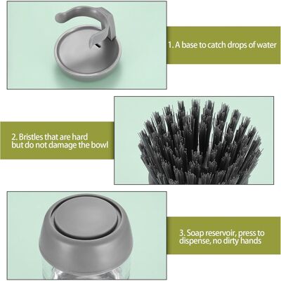 OEM Spazzola Per Piatti Con Dispenser Per Detersivo Liquido, Spazzola Per La Pulizia Con Supporto E Detersivo Liquido Ricaricabile Per La Pulizia Di Lavelli, Pentole, Piatti, Ecc. (verde) OEM Spazzola Per Piatti Con Dispenser Per Detersivo Liquido, Spazzola Per La Pulizia Con Supporto E Detersivo Liquido Ricaricabile Per La Pulizia Di Lavelli, Pentole, Piatti, Ecc. (verde)