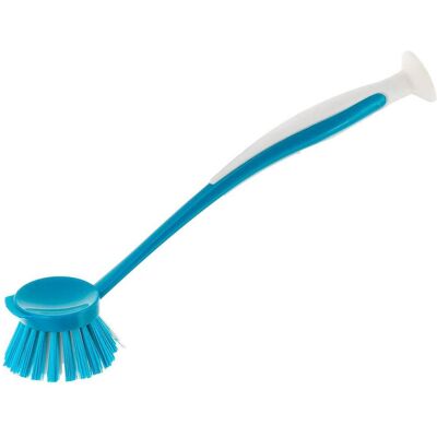 TENDANCE Spazzola Rotonda Con Manico Aspirante Per Stoviglie - Bianco Blu - TENDANCE Spazzola Rotonda Con Manico Aspirante Per Stoviglie - Bianco Blu -