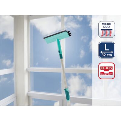 Leifheit Pulizia - Tergivetro Window Slider Con Spazzola E Asta Telescopica 110-190 Cm 51104 Leifheit Pulizia - Tergivetro Window Slider Con Spazzola E Asta Telescopica 110-190 Cm 51104