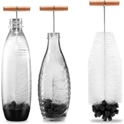 XISRENS Set Di 2 Spazzole Per Bottiglie Da 32,5 Cm, Spazzola Fitta Per Bottiglie, Bottiglie Di Vetro E Bottiglie Strette, Pulizia Profonda Senza Graffi O Residui. XISRENS Set Di 2 Spazzole Per Bottiglie Da 32,5 Cm, Spazzola Fitta Per Bottiglie, Bottiglie Di Vetro E Bottiglie Strette, Pulizia Profonda Senza Graffi O Residui.