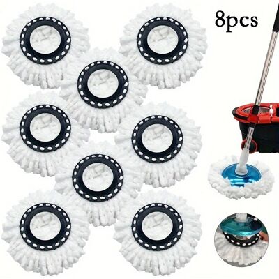 ALOVEZ 8 Pezzi Testine Per Scopa In Microfibra Rotanti A 360°, Compatibili Con Scope A Strizzatore Tipo «vento Violento», Ideali Per Una Pulizia Rapida Ed Efficace Del Pavimento. ALOVEZ 8 Pezzi Testine Per Scopa In Microfibra Rotanti A 360°, Compatibili Con Scope A Strizzatore Tipo «vento Violento», Ideali Per Una Pulizia Rapida Ed Efficace Del Pavimento.