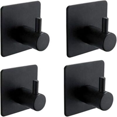 OEM Set Di 4 Ganci Adesivi 3m, Ganci Da Parete Per Bagno, Ganci Per Asciugamani Da Cucina, Ganci Per Quadri (non È Necessaria La Foratura), Ganci Autoadesivi In Acciaio Inossidabile, Neri -crezuo OEM Set Di 4 Ganci Adesivi 3m, Ganci Da Parete Per Bagno, Ganci Per Asciugamani Da Cucina, Ganci Per Quadri (non È Necessaria La Foratura), Ganci Autoadesivi In Acciaio Inossidabile, Neri -crezuo