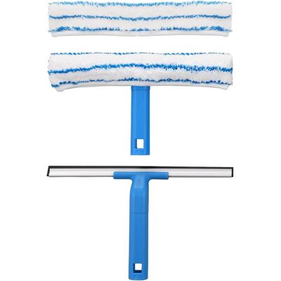 JALLERIA Tergivetro Professionale (30 Cm), Pulitore Per Vetri Con Tergivetro In Silicone E Spazzola In Microfibra, Kit Per La Pulizia Di Vetri Di Bagno, Doccia, Auto E Finestre. JALLERIA Tergivetro Professionale (30 Cm), Pulitore Per Vetri Con Tergivetro In Silicone E Spazzola In Microfibra, Kit Per La Pulizia Di Vetri Di Bagno, Doccia, Auto E Finestre.