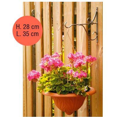 BAKAJI Gancio Appendi Piante Decorativo In Metallo Verniciato Resistente 35 Cm BAKAJI Gancio Appendi Piante Decorativo In Metallo Verniciato Resistente 35 Cm