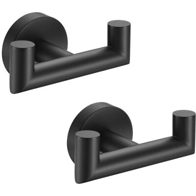 XISRENS Set Di 2 Ganci Da Parete Neri Opachi Per Asciugamani Da Cucina E Da Bagno, Realizzati In Acciaio Inossidabile Sus304 Per Appendere Asciugamani, Cappotti, Spugne E Vestiti XISRENS Set Di 2 Ganci Da Parete Neri Opachi Per Asciugamani Da Cucina E Da Bagno, Realizzati In Acciaio Inossidabile Sus304 Per Appendere Asciugamani, Cappotti, Spugne E Vestiti
