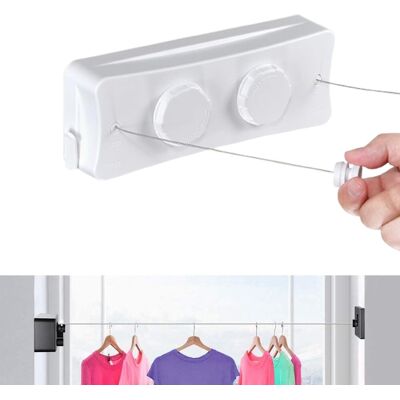 FRIXOVEL Stendibiancheria Retrattile Per Balcone, Stendibiancheria Retrattile Da Esterno In Acciaio Inox Da 5,1 M, Stendino Retrattile Per Abiti Da Esterno, Stendibiancheria FRIXOVEL Stendibiancheria Retrattile Per Balcone, Stendibiancheria Retrattile Da Esterno In Acciaio Inox Da 5,1 M, Stendino Retrattile Per Abiti Da Esterno, Stendibiancheria