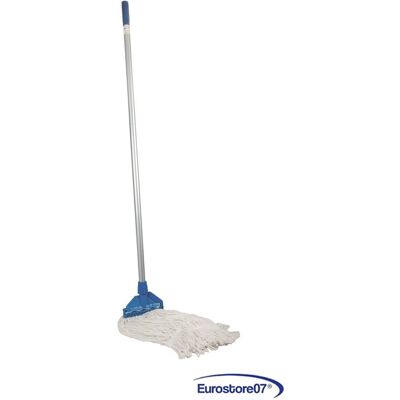 EUROSTORE07 Scopa Mocio "clean" Con Manico- Cm.40x15 Manico In Alluminio Da Cm.128h EUROSTORE07 Scopa Mocio "clean" Con Manico- Cm.40x15 Manico In Alluminio Da Cm.128h