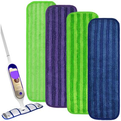 OEM Ricambi Per Mocio Swiffer Powermop Con Frange (per Uso Asciutto E Bagnato), Con Accessorio Per La Pulizia In Microfibra: Modello Verde 1 (1 Pezzo), Modello Verde 2 (1 Pezzo), Viola (1 Pezzo) E Blu (1 OEM Ricambi Per Mocio Swiffer Powermop Con Frange (per Uso Asciutto E Bagnato), Con Accessorio Per La Pulizia In Microfibra: Modello Verde 1 (1 Pezzo), Modello Verde 2 (1 Pezzo), Viola (1 Pezzo) E Blu (1
