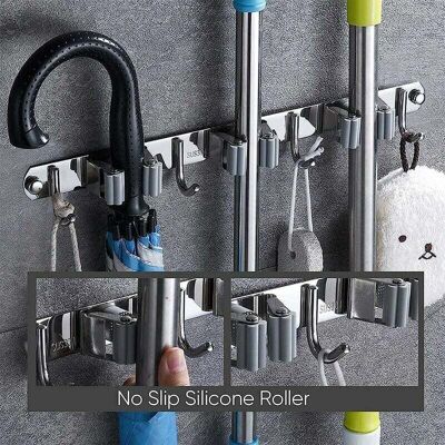 OEM Porta Scopa Autoadesivo Da Parete. Supporto Per Elettrodomestici, Porta Attrezzi Da Giardino Da Parete, Porta Scopa In Acciaio Inox, Organizer Per Scope Da Cucina (3 Staffe, 4 Ganci) OEM Porta Scopa Autoadesivo Da Parete. Supporto Per Elettrodomestici, Porta Attrezzi Da Giardino Da Parete, Porta Scopa In Acciaio Inox, Organizer Per Scope Da Cucina (3 Staffe, 4 Ganci)