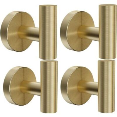 XISRENS Set Di 4 Ganci Da Parete Per Bagno, Gancio Per Asciugamani Da Cucina, Gancio Per Quadri, Ganci Per Asciugamani Da Bagno, Portasciugamani In Acciaio Inossidabile, Appendiabiti (4 Pezzi Oro) XISRENS Set Di 4 Ganci Da Parete Per Bagno, Gancio Per Asciugamani Da Cucina, Gancio Per Quadri, Ganci Per Asciugamani Da Bagno, Portasciugamani In Acciaio Inossidabile, Appendiabiti (4 Pezzi Oro)