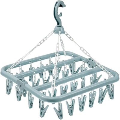 TORMATOR Asciuga Calze, Stendino Per Calze Con 32 Mollette, Stendino Pieghevole Da Interno Con Ganci, Stendino Per Calze E Biancheria Intima TORMATOR Asciuga Calze, Stendino Per Calze Con 32 Mollette, Stendino Pieghevole Da Interno Con Ganci, Stendino Per Calze E Biancheria Intima