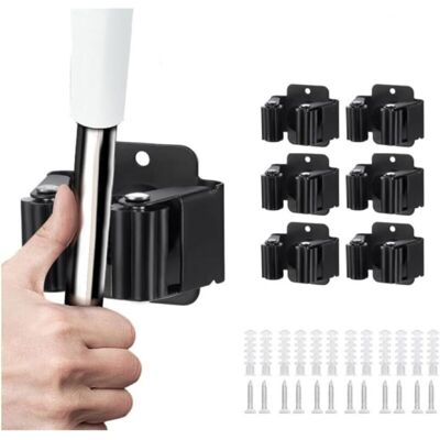 OEM Set Di 6 Supporti Per Scope Da Parete Con Viti In Acciaio Inox Ad Alte Prestazioni, Ideali Per La Pulizia Di Bagno, Cucina E Lavanderia In Garage. OEM Set Di 6 Supporti Per Scope Da Parete Con Viti In Acciaio Inox Ad Alte Prestazioni, Ideali Per La Pulizia Di Bagno, Cucina E Lavanderia In Garage.