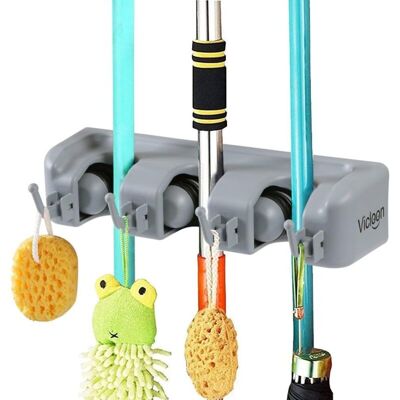 OEM Porta Scope Multifunzionale Da Parete Con 3 Fessure E 4 Ganci - Pratico Contenitore Per Cucina, Garage E Lavanderia OEM Porta Scope Multifunzionale Da Parete Con 3 Fessure E 4 Ganci - Pratico Contenitore Per Cucina, Garage E Lavanderia