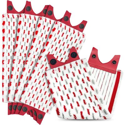 LABLANC Kit Di Ricarica Per Mocio In Microfibra Assorbente, 5 Testine Piatte In Microfibra, Panni Di Ricambio Riutilizzabili Per Una Pulizia Efficace Dei Pavimenti LABLANC Kit Di Ricarica Per Mocio In Microfibra Assorbente, 5 Testine Piatte In Microfibra, Panni Di Ricambio Riutilizzabili Per Una Pulizia Efficace Dei Pavimenti