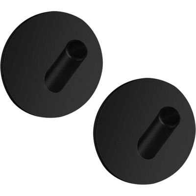 XISRENS Set Di 2 Ganci Adesivi Da Parete Per Asciugamani Da Cucina, Non Richiedono Foratura, Con Cuscinetto Adesivo, Gancio Adesivo Da Parete Per Bagno, Acciaio Inox 304, Gancio Autoadesivo, Rotondo, Nero XISRENS Set Di 2 Ganci Adesivi Da Parete Per Asciugamani Da Cucina, Non Richiedono Foratura, Con Cuscinetto Adesivo, Gancio Adesivo Da Parete Per Bagno, Acciaio Inox 304, Gancio Autoadesivo, Rotondo, Nero