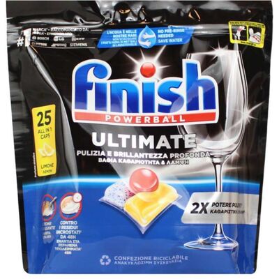 Finish - Ultimate All in 1 Lemon - 2x25 - Lemon - Dishwasher capsules Finish - Ultimate All in 1 Lemon - 2x25 - Lemon - Dishwasher capsules
