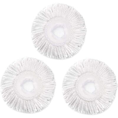 OEM Testine Di Ricambio Per Mocio Rotante A 360° – Set Di 3 Testine Per Mocio In Microfibra Bianca, Compatibili Con Hurrica, Mopnad, Cassabel OEM Testine Di Ricambio Per Mocio Rotante A 360° – Set Di 3 Testine Per Mocio In Microfibra Bianca, Compatibili Con Hurrica, Mopnad, Cassabel