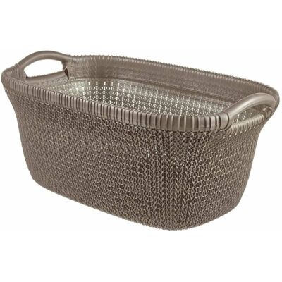 CURVER Cesto Portabiancheria Knit 40 L Marrone Metallizzato CURVER Cesto Portabiancheria Knit 40 L Marrone Metallizzato