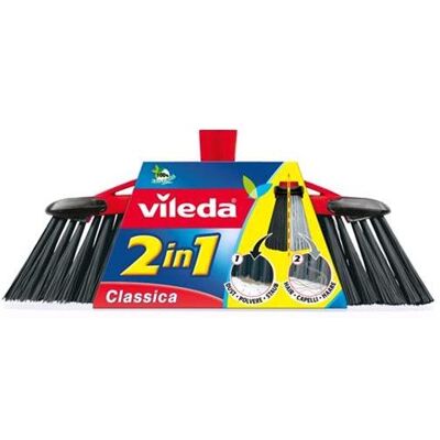 Vileda Scopa Domestica 2in 1 Classica Con Fibre In Pet Riciclato Senza Manico Vileda Scopa Domestica 2in 1 Classica Con Fibre In Pet Riciclato Senza Manico