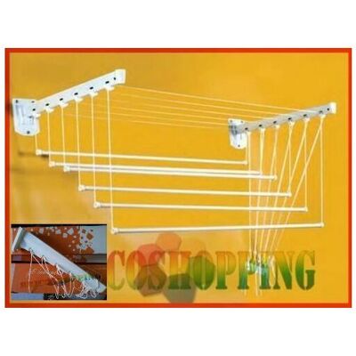 BIGHOUSE IT Stendibiancheria Saliscendi A Muro O Soffitto Salvaspazio Cm 160 Stendino Resina BIGHOUSE IT Stendibiancheria Saliscendi A Muro O Soffitto Salvaspazio Cm 160 Stendino Resina