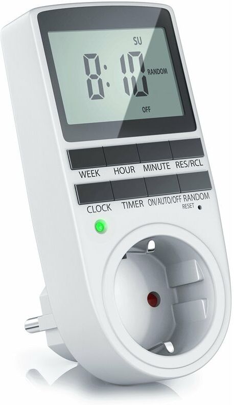 CSL-COMPUTER Csl – Timer Digitale – Display lcd da 2,1 Pollici 5,3 cm – 3680 w – Timer Digitale con 10 programmi configurabili – Batteria di Back-Up di riserba –