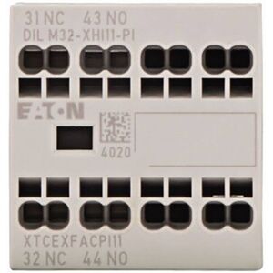 Eaton DILM32-XHI11-PI Modulo contatti ausiliari - 1 normally open, 1 normally closed - 4A - Serie DILM7-10 a DILM38-10 Eaton DILM32-XHI11-PI Modulo contatti ausiliari - 1 normally open, 1 normally closed - 4A - Serie DILM7-10 a DILM38-10