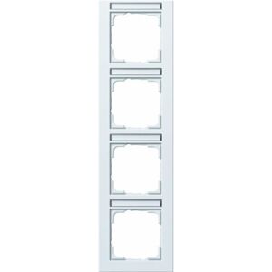 Piastra da Parete Gira - 4 Posti Bianco Verticale - Copertura elettrica Piastra da Parete Gira - 4 Posti Bianco Verticale - Copertura elettrica