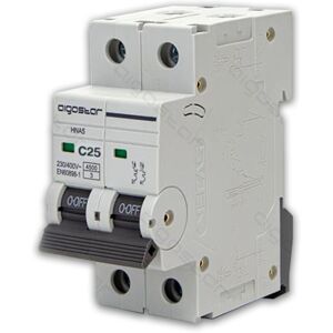 AIGOSTAR Interruttore Magnetotermico 1p+n 230volt Barra Din 25a 2 Moduli AIGOSTAR Interruttore Magnetotermico 1p+n 230volt Barra Din 25a 2 Moduli