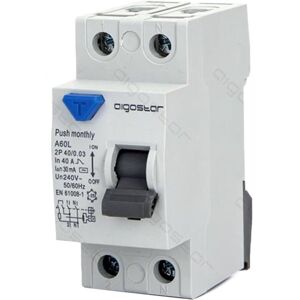 AIGOSTAR Interruttore Differenziale Salvavita Ac 2p 40a 30ma 240v Protezione Da Dispersione Verso Terra AIGOSTAR Interruttore Differenziale Salvavita Ac 2p 40a 30ma 240v Protezione Da Dispersione Verso Terra