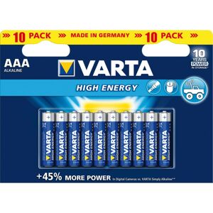 Varta LR03 Pack di 10 Batterie AAA Alcaline Varta LR03 Pack di 10 Batterie AAA Alcaline