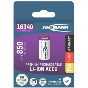 Ansmann 16340 Batteria Ricaricabile Usb-c ® 16340 Li-ion 3.6 V 850 Mah - Ansmann 16340 Batteria Ricaricabile Usb-c ® 16340 Li-ion 3.6 V 850 Mah -