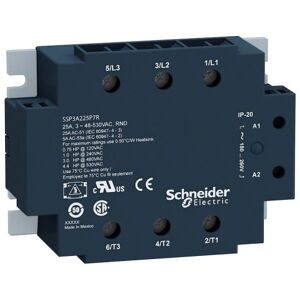 Schneider Electric SSP3A225BDRT - Relè a stato solido trifase - 530VAC - 25A Schneider Electric SSP3A225BDRT - Relè a stato solido trifase - 530VAC - 25A