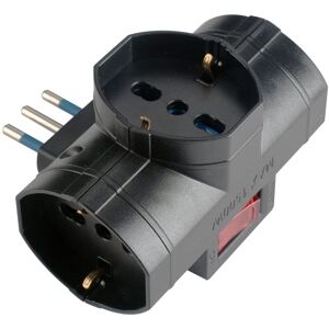 Adattatore con prese multisize - Poly Pool PP2385.1X - Italiane & Schuko 10/16A Adattatore con prese multisize - Poly Pool PP2385.1X - Italiane & Schuko 10/16A