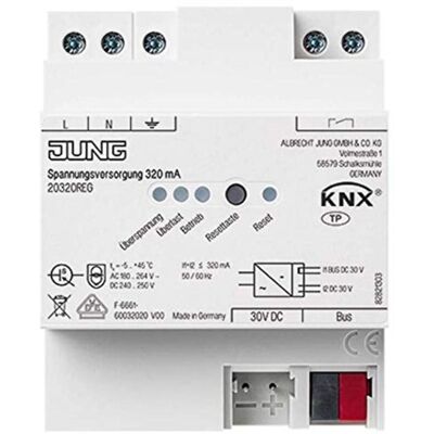 Jung 20320REG Fonte di alimentazione - KNX 320mA Jung 20320REG Fonte di alimentazione - KNX 320mA