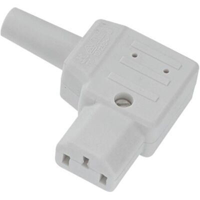 Connettore IEC 60320 C13 grigio Bachmann - 2 poli - 10A - 90° Connettore IEC 60320 C13 grigio Bachmann - 2 poli - 10A - 90°