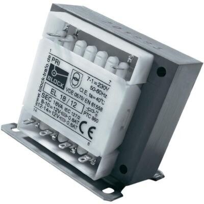Marca EL 13/9 Trasformatore - Aperto, 13VA, Ingresso 230V, Uscita 2x9V Marca EL 13/9 Trasformatore - Aperto, 13VA, Ingresso 230V, Uscita 2x9V