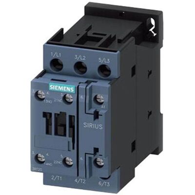 Contattore Siemens SIRIUS 3RT2 - Potenza, 3 poli, 9A, 4kW, 24V AC Contattore Siemens SIRIUS 3RT2 - Potenza, 3 poli, 9A, 4kW, 24V AC