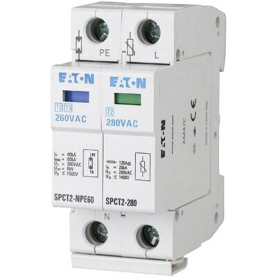 Eaton Protezione da Sovratensioni - 167621 SPCT2-335-1+NPE - Armadio di distribuzione - 20kA Eaton Protezione da Sovratensioni - 167621 SPCT2-335-1+NPE - Armadio di distribuzione - 20kA