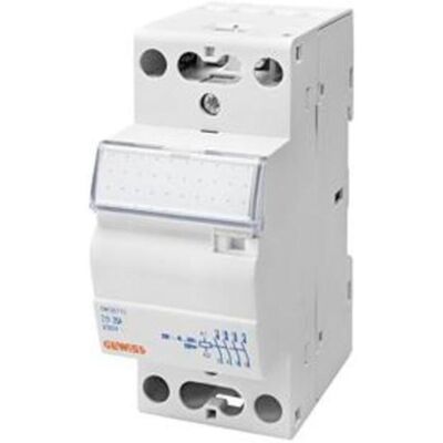 Gewiss GWD6715 Contattore - 25A, 2 Moduli, 230V AC - Contattore Gewiss GWD6715 Contattore - 25A, 2 Moduli, 230V AC - Contattore