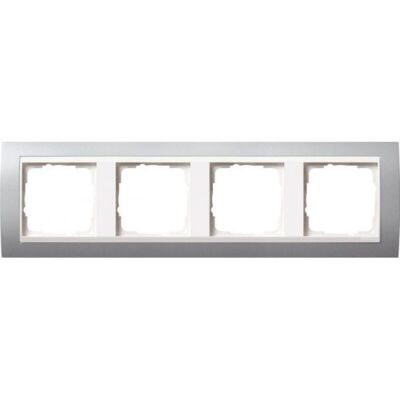 Gira, Cornice 4x alluminio lucido per evento 0214326 Gira, Cornice 4x alluminio lucido per evento 0214326