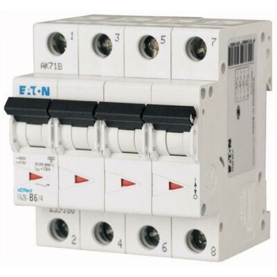 Interruttore Eaton 4P 16A 6kA Curva C Montaggio DIN Interruttore Eaton 4P 16A 6kA Curva C Montaggio DIN