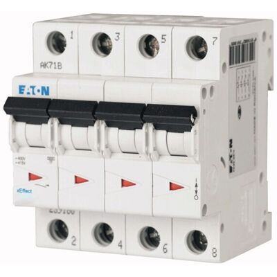 Interruttore Eaton 4P 20A 6kA Curva C - Montaggio DIN Interruttore Eaton 4P 20A 6kA Curva C - Montaggio DIN