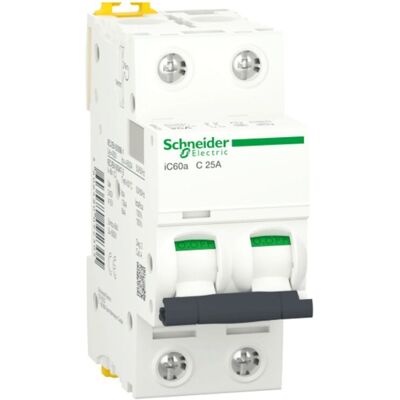 Interruttore Magnetotermico Schneider Ic60a 2 Moduli - 25A, 4.5kA, Montaggio DIN Interruttore Magnetotermico Schneider Ic60a 2 Moduli - 25A, 4.5kA, Montaggio DIN