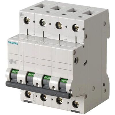 Interruttore Siemens 4 poli 63A 6KA - 4 moduli Interruttore Siemens 4 poli 63A 6KA - 4 moduli