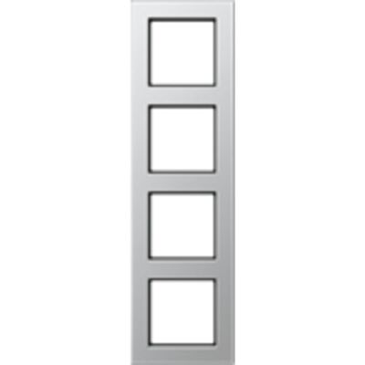 Cornice in alluminio Jung AC 584 AL 4 moduli - Per incasso e superficie Cornice in alluminio Jung AC 584 AL 4 moduli - Per incasso e superficie
