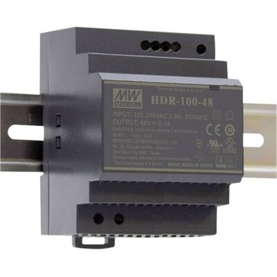 Mean Well - Hdr-100-24 Alimentatore Per Guida Din 24 V/dc 3.83 A 92 W Num. Uscite:1 X Contenuto 1 Pz. Mean Well - Hdr-100-24 Alimentatore Per Guida Din 24 V/dc 3.83 A 92 W Num. Uscite:1 X Contenuto 1 Pz.