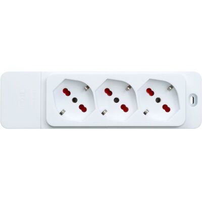 Rosi Multipresa con 3 Prese Schuko, Bianco - Multipresa Rosi Multipresa con 3 Prese Schuko, Bianco - Multipresa