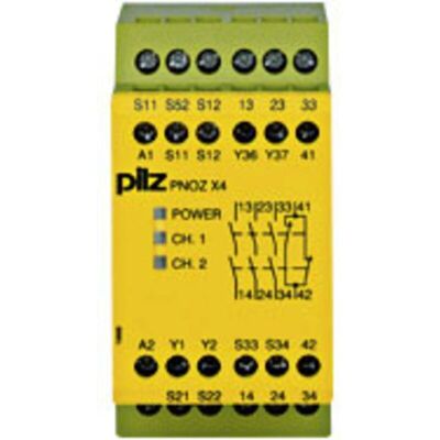 Pilz PNOZ X4 Relè di sicurezza - 24VDC, 3NO, 1NC Pilz PNOZ X4 Relè di sicurezza - 24VDC, 3NO, 1NC
