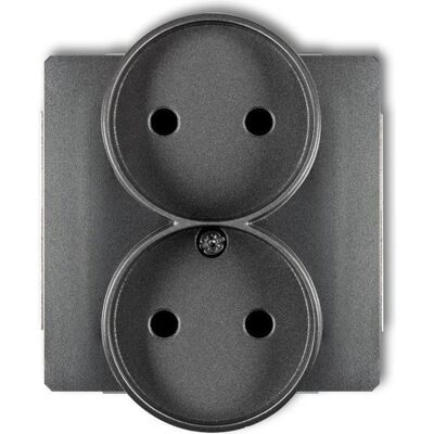 KARLIK Deco Presa Doppia B/u Grafite 11dgpr-2p KARLIK Deco Presa Doppia B/u Grafite 11dgpr-2p